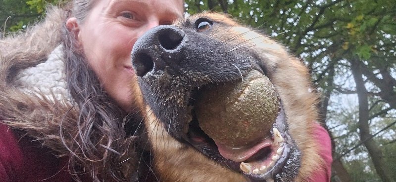 Captain with Julia Volunteer